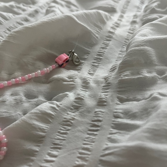 white casual bag with handmade charm - Picture 7 of 7